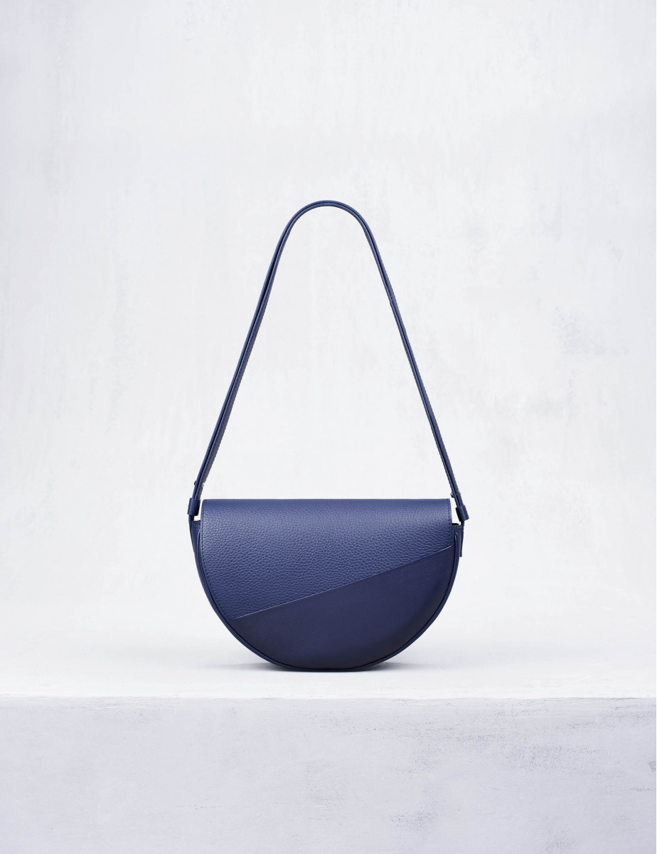 CELINE Supple Grained Calfskin Nano Big Bag Bucket Slate Blue | FASHIONPHILE